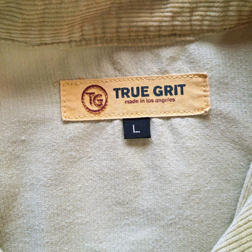True Grit Ladies Stretch Cord Campaign Jacket Tan Mustard Size L - Picture 6 of 12